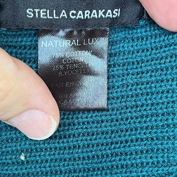 Stella Carakasi Days Like This Cropped Sweater Teal Size XS - Picture 9 of 11